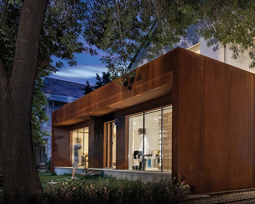 glass + steel additions define beijing film studio by cun-design