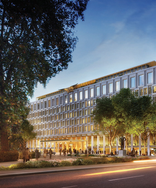 david chipperfield gets approval to turn london's US embassy into landmark hotel