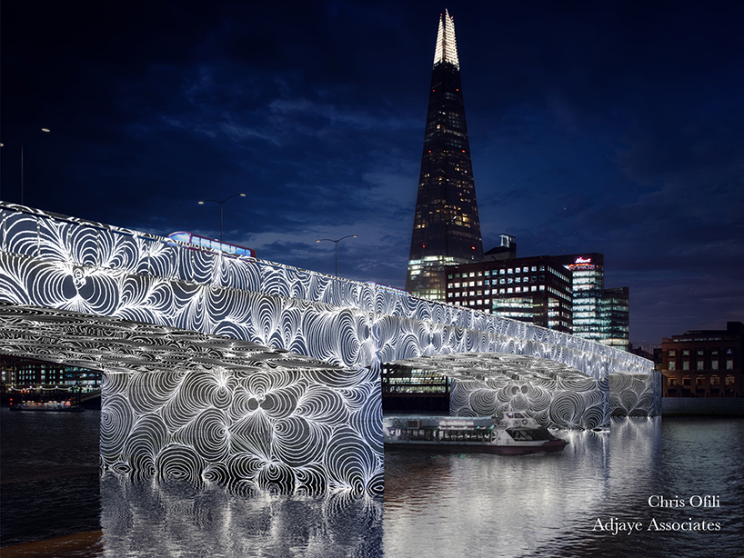 illuminated river london