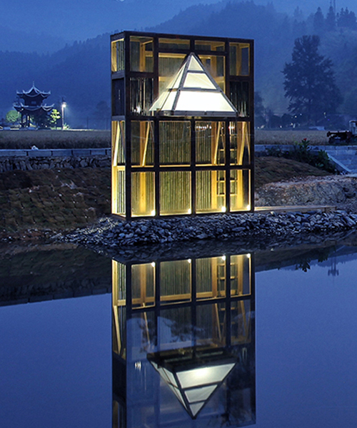 mirrored sight shelter by li hao recreates the story of longli in china