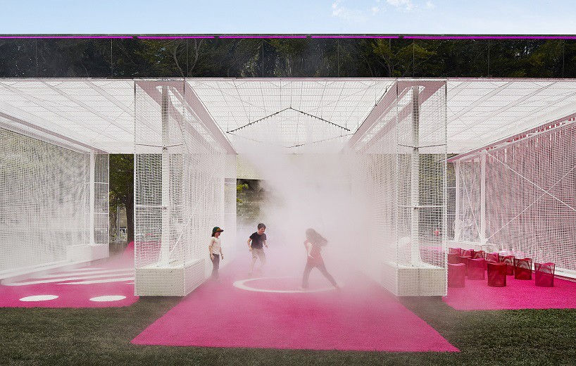 M@STUDIO architects neon-pink car wash pavilion 2016 NGV architecture commission australia