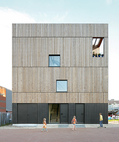 marc koehler architects installs prefab wooden lofthouse in amsterdam