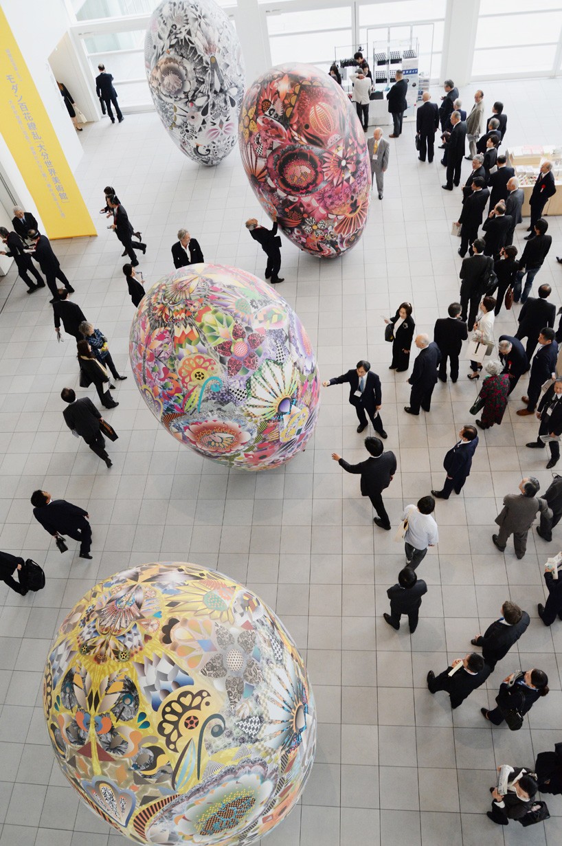 A large inflatable mannequin depicting Japanese contemporary