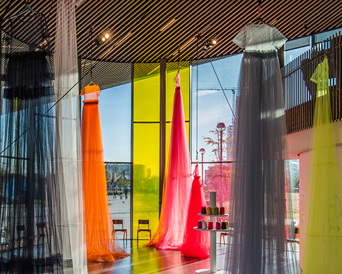 molly goddard's 30-foot-long tulle dresses can be embroidered by NOW gallery visitors