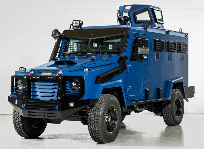 INKAS bulletproof hudson APC is a toyota land cruiser with a turret