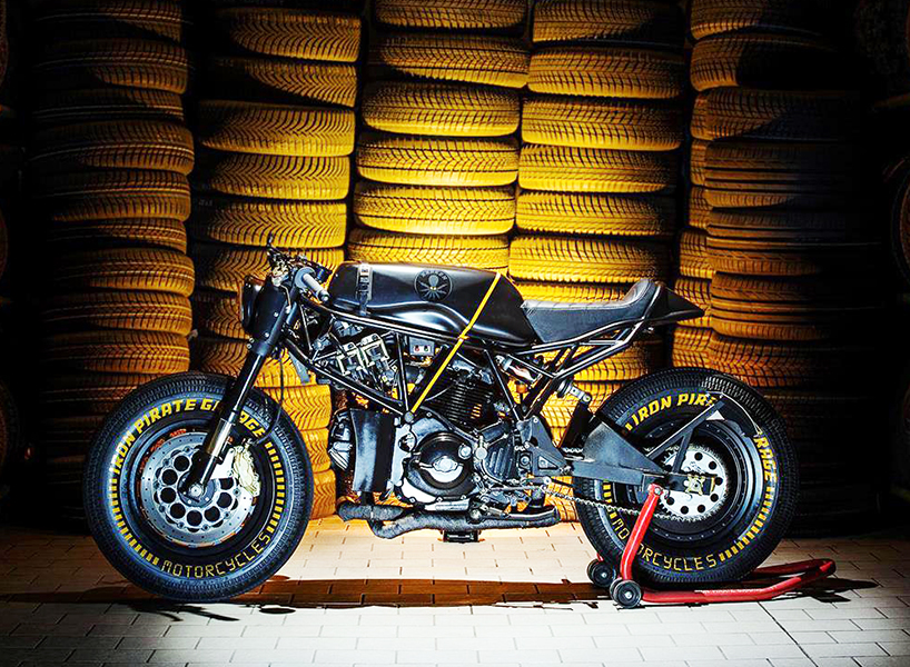 ducati 750SS kraken custom motorcycle iron pirate garage designboom