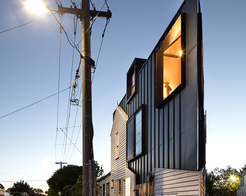 wedge-shaped family home inserted into melbourne neighborhood by OOF! architecture