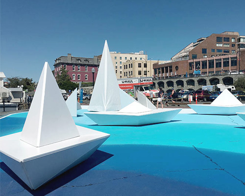 pop up ships by fares+carter transform a public space in victoria harbour