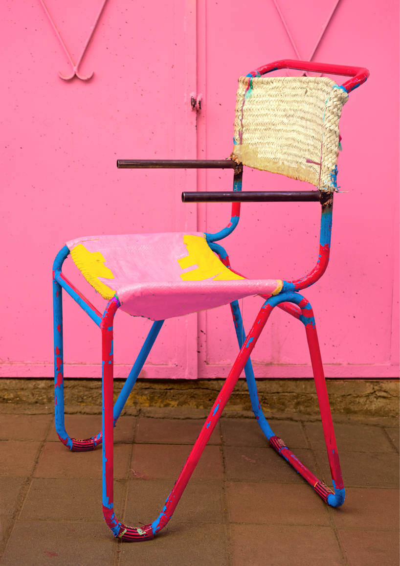 sander wassink presents vibrant interpretations of gispen chair in rotterdam