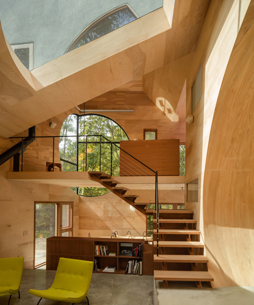 steven holl plays with geometry inside 'ex of in house' in new york