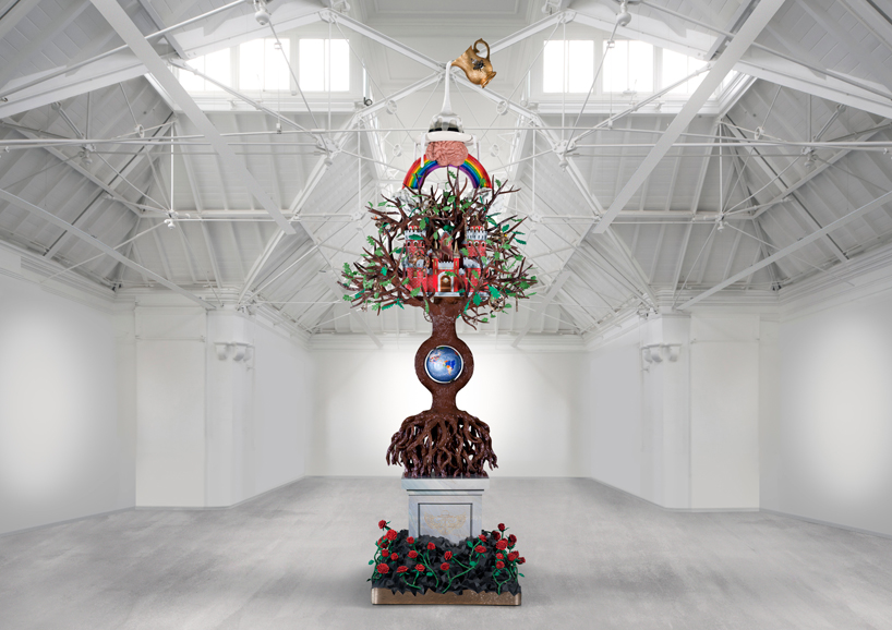 studio job installs ornamented tree of life at OMA's faena forum in miami