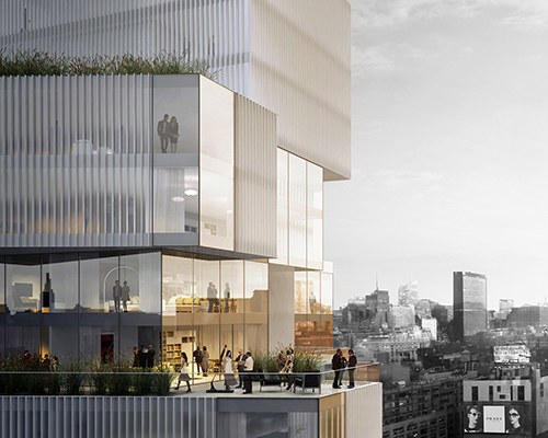 studio seilern architects envisions a skyscraper + sculpture garden in new york