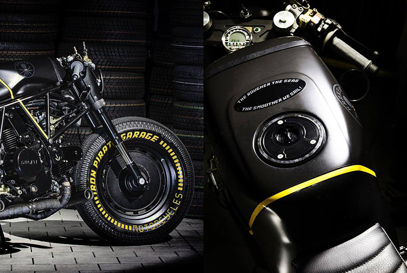 ducati 750SS kraken custom motorcycle iron pirate garage designboom