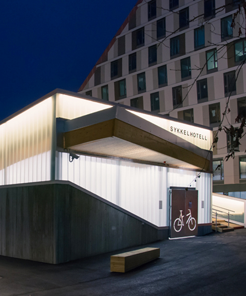 lillestrøm bicycle hotel by various architects opens to the public in norway