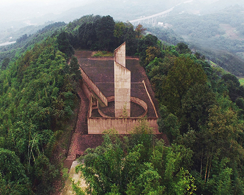west-line studio completes a towering concrete memorial in china