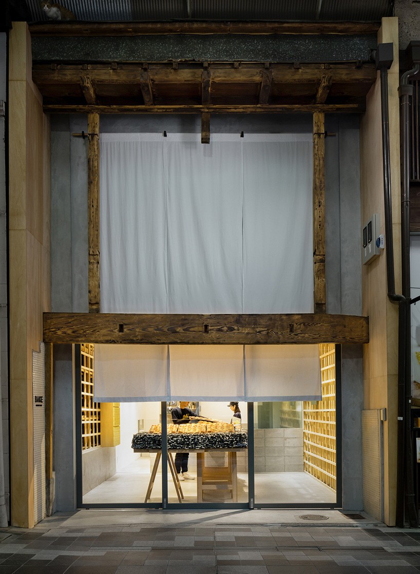 yusuke seki refurbishes cheese tart bakery in kyoto