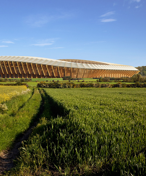 zaha hadid architects' all-timber stadium receives planning permission
