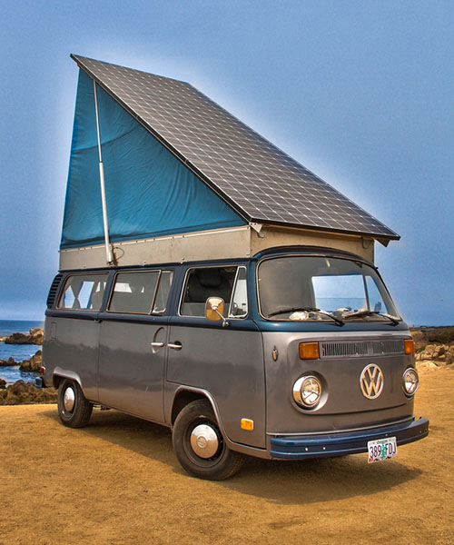 family creates solar electric volkswagen camper van