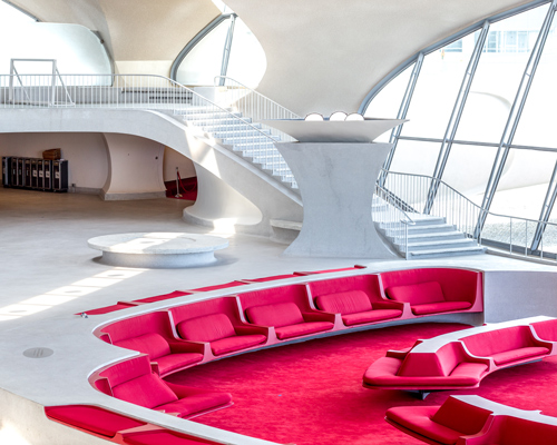 work starts on transforming eero saarinen's JFK terminal building into TWA hotel