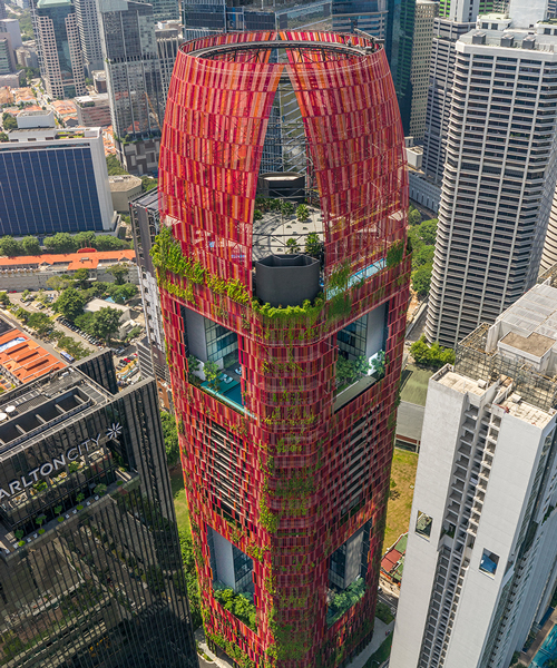 WOHA's oasia hotel conceived as a living green tower in downtown singapore