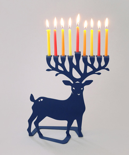 alef objects presents the 'oy deer' menorah, inspired by the hebrew language