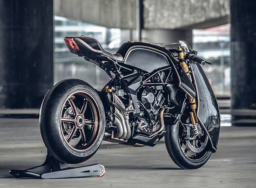 rough crafts ‘ballistic trident’ MV Agusta BRUTALE 800RR custom motorcycle designboom