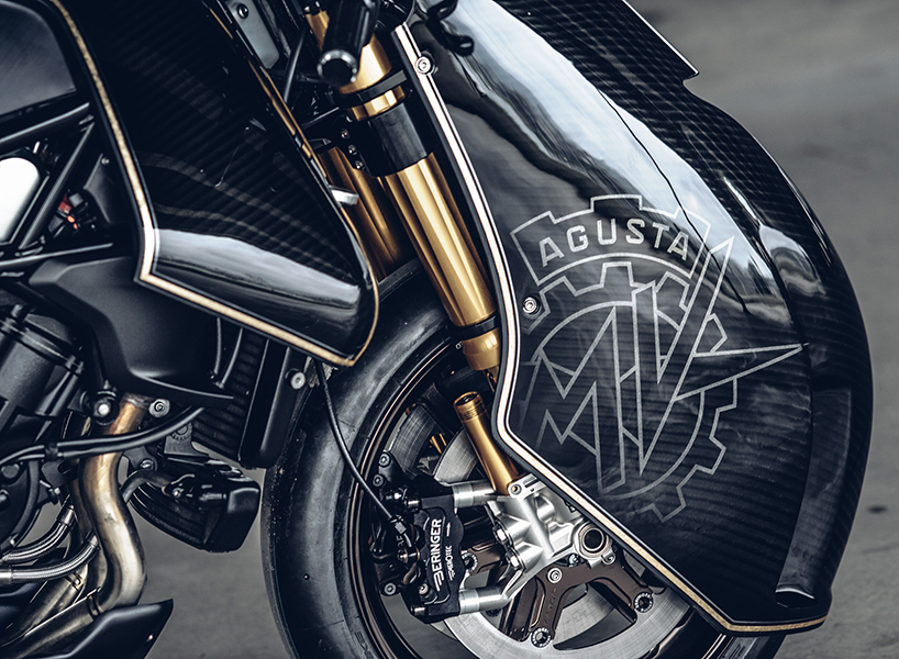 rough crafts ‘ballistic trident’ MV Agusta BRUTALE 800RR custom motorcycle designboom