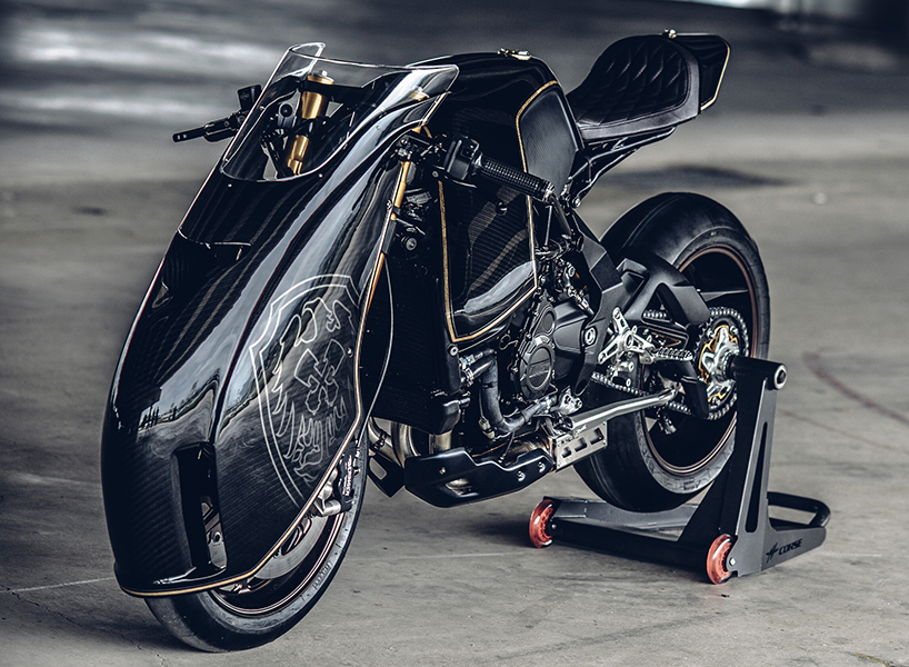 rough crafts ‘ballistic trident’ MV Agusta BRUTALE 800RR custom motorcycle designboom