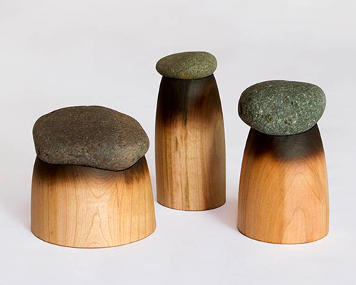 DESIGNO-patagonia crafts home containers with local wood + pebbles