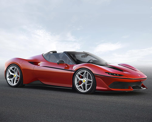 ferrari's J50 roadster unveiled at the national art center in tokyo