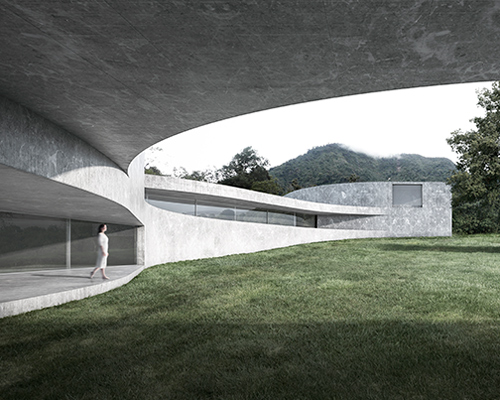 fran silvestre visualizes house of seven gardens embedded into mountain range