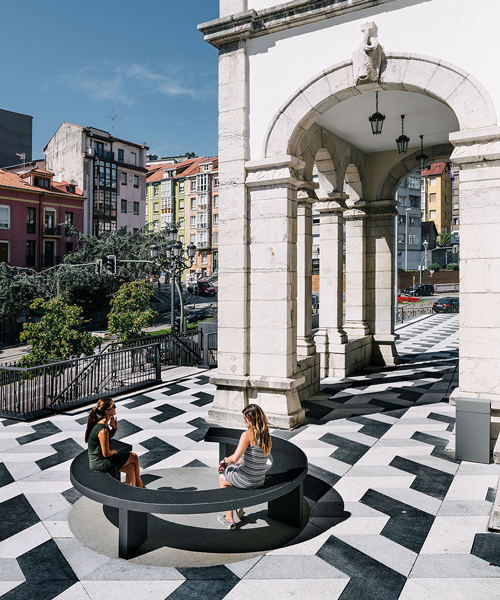 garciagerman arquitectos transforms historic santander plaza using bold geometric paving