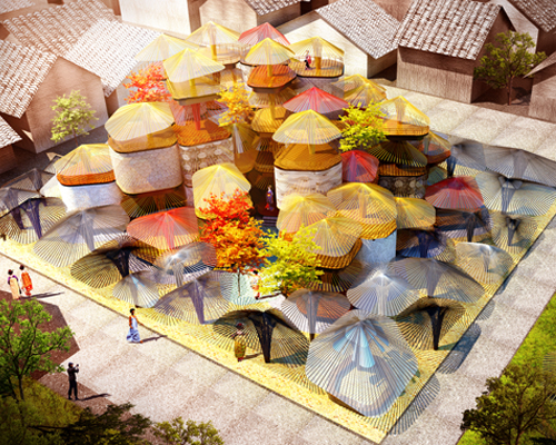 HT design lab envisions versatile umbrella-shaped modules for urban uses