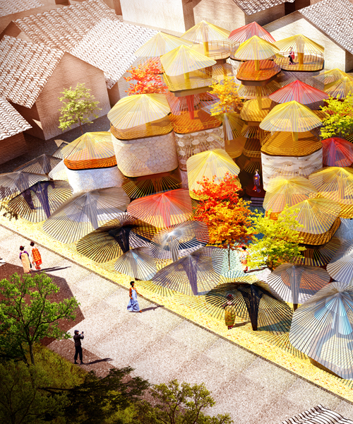 HT design lab envisions versatile umbrella-shaped modules for urban uses