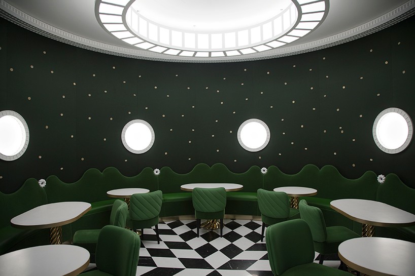 india mahdavi creates a garden of delights for ladurée inside geneva hotel