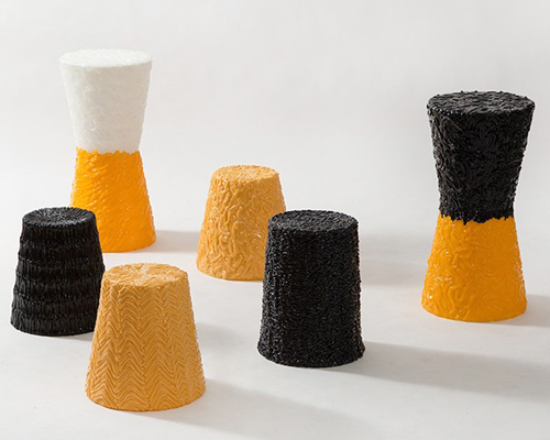 jeongmin yu texturizes emotions with mishmash stool