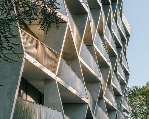 NOMOS builds jolimont residences in geneva using prefabricated concrete modules