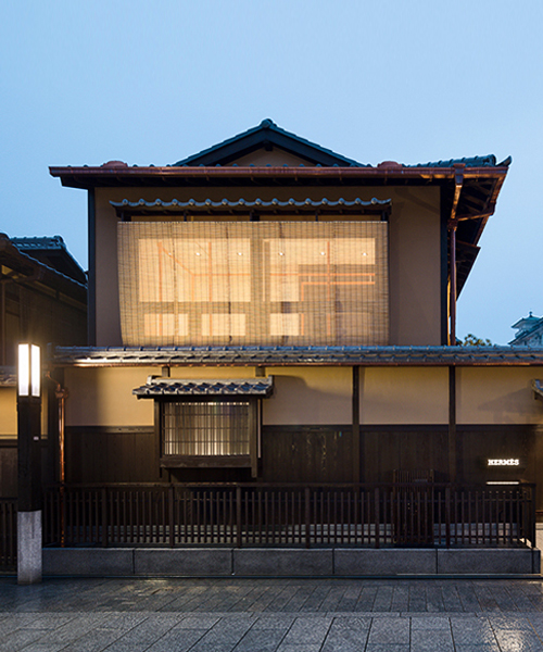 oniki design studio's Hermès pop-up store opens in gion machiya townhouse