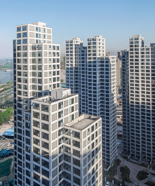 people's architecture office organizes residential complex in china as a city skyline
