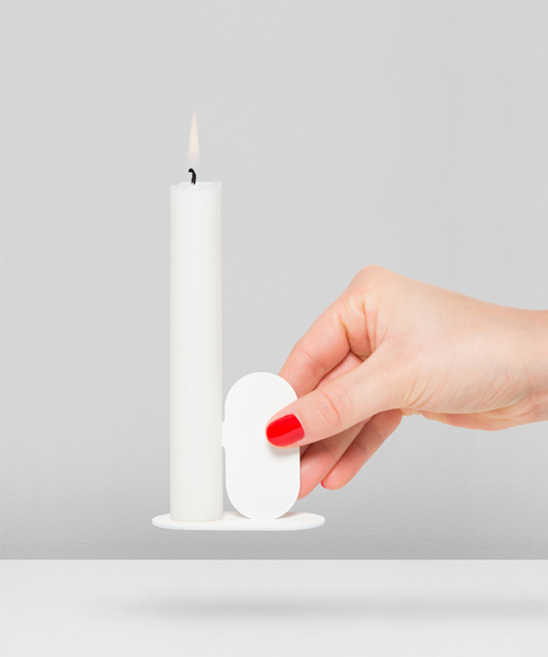 quentin de coster evokes abstract profile in NOSE candle holder
