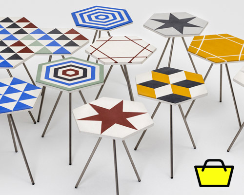 the riad table uses techniques seen in traditional tile manufacturing