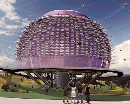 saúl ajuria fernandez imagines an 'urban droneport' for the near future