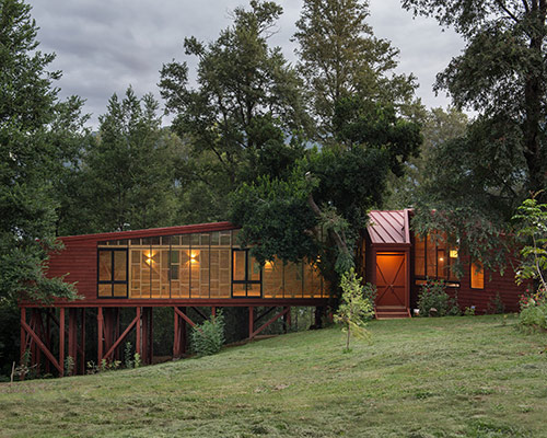 sebastian irarrazaval's 2y house sits within chilean tree-scape