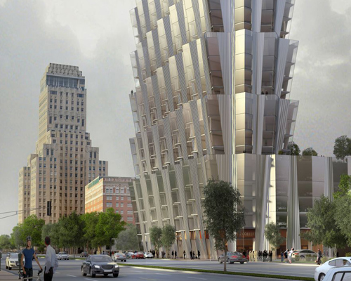 studio gang plans 'one hundred' apartment tower for st. louis with angled façades