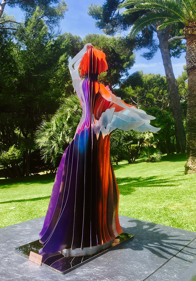 vasily klyukin's 'dancing fairy' at amfAR cannes expands upon his live sculpture series