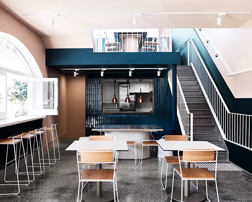 we are huntly injects color and contemporary edge to moby café interior