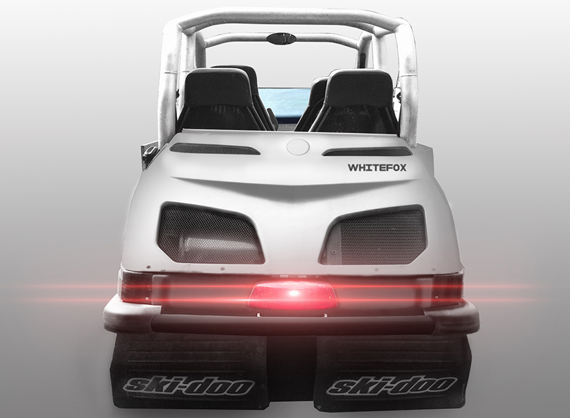whitefox four seater snowmobile designboom