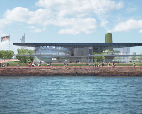 zU-studio proposes triangle structure for new york's liberty museum