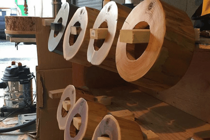 rockit log speaker designboom