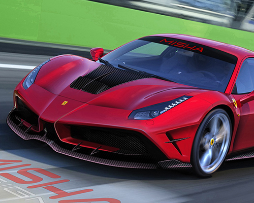 californian tuner redresses the ferrari 488 in a carbonfiber suit